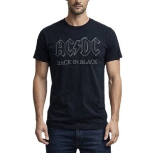 AC/DC Back in Black Graphic Band Tee – Size M